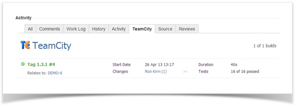 JIRA TeamCity Integration 