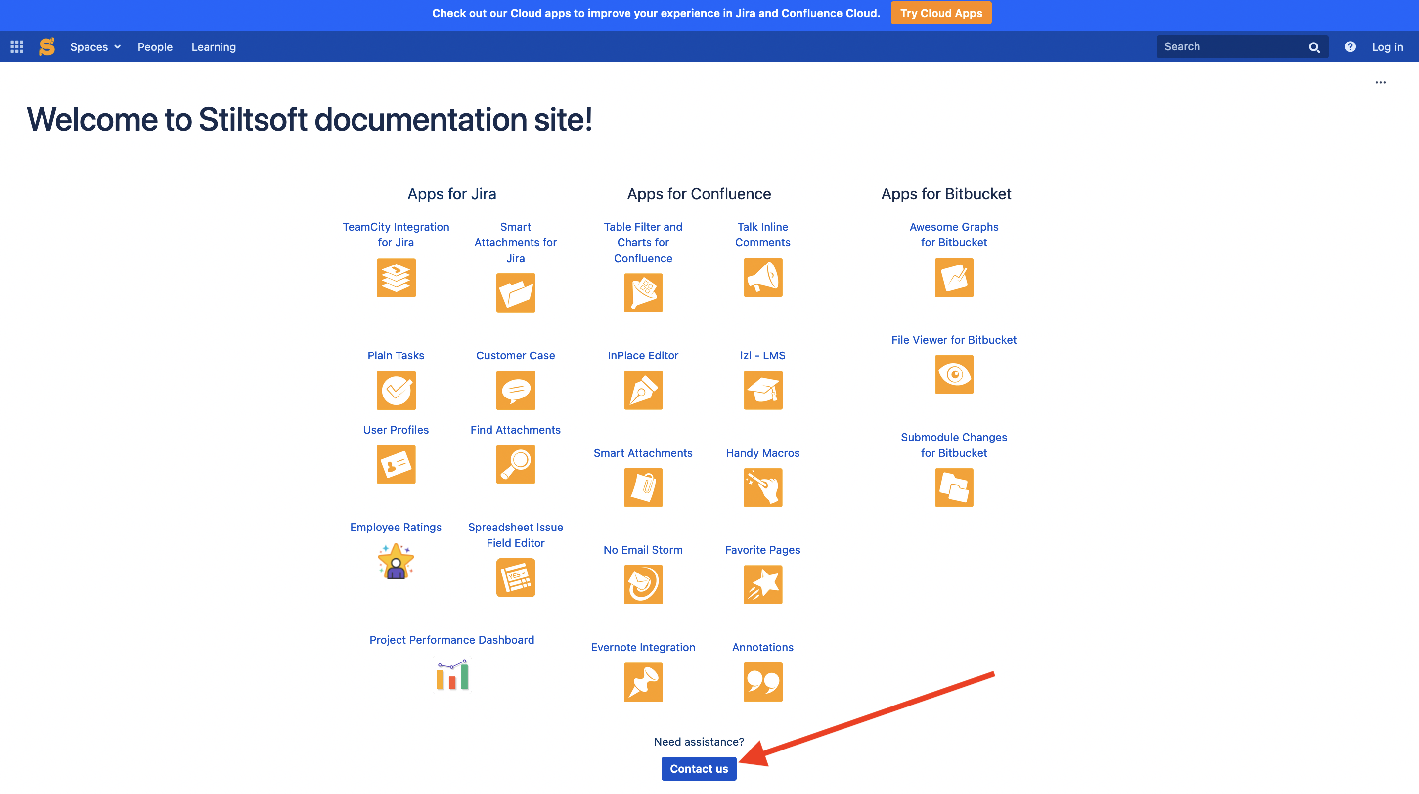 button in confluence documentation