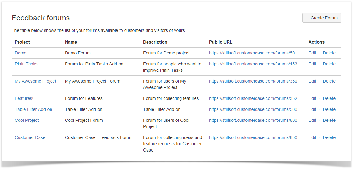 user feedback forum in Jira