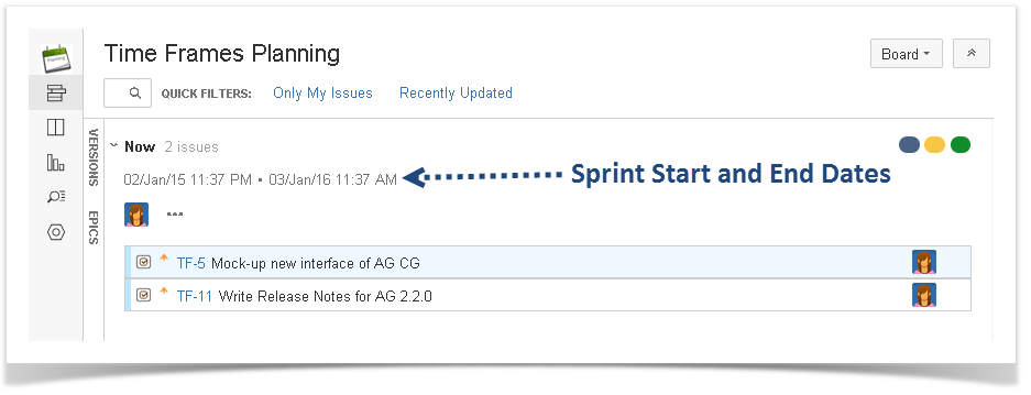 jira spring start and end dates
