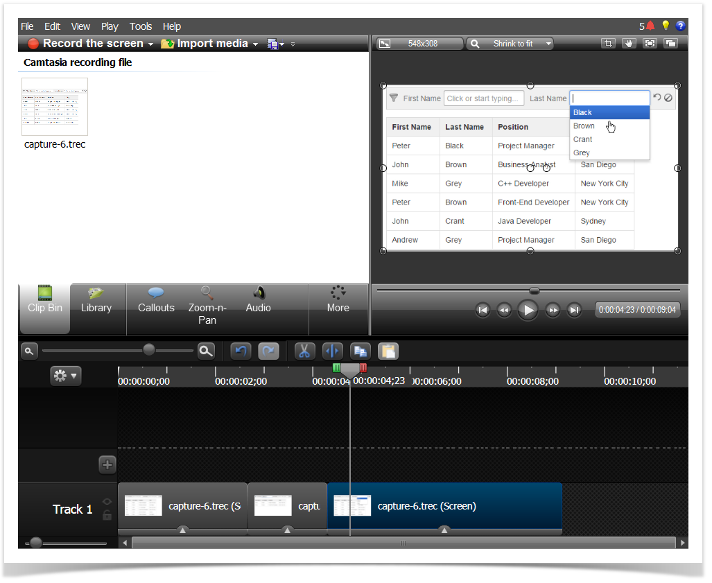 Camtasia gif recording