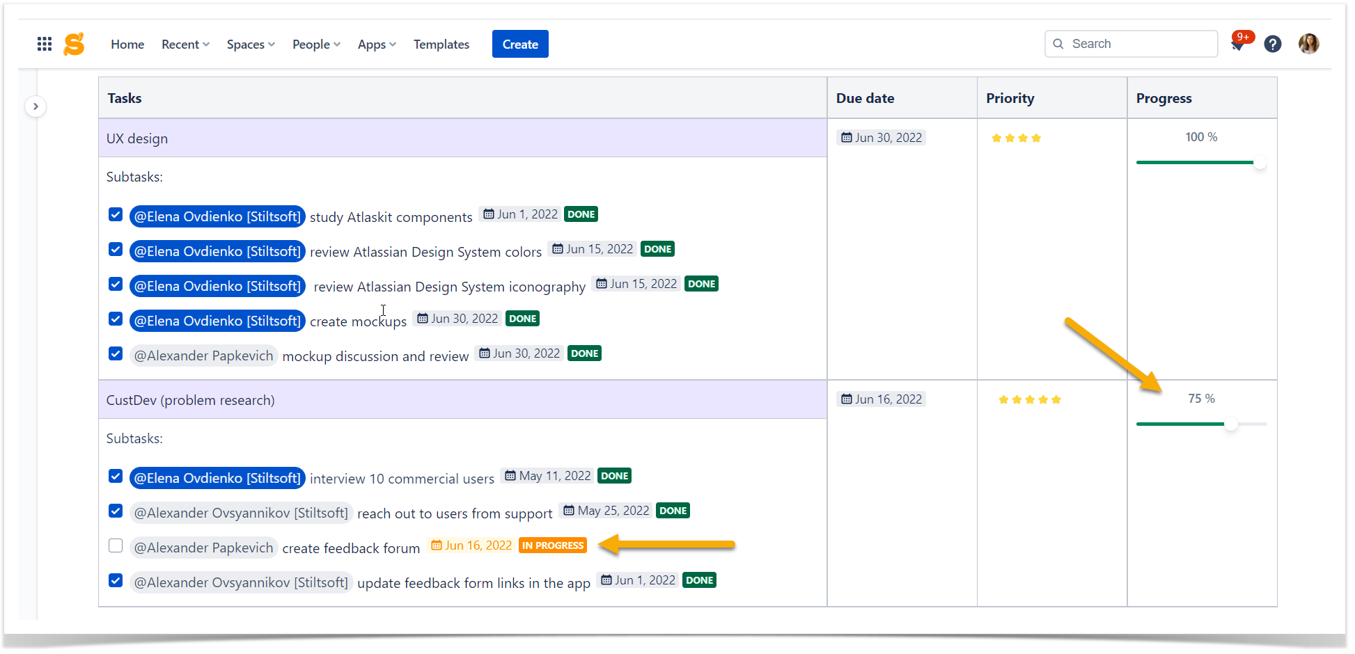 Confluence Tips and Tricks Using Interactive Statuses Stiltsoft