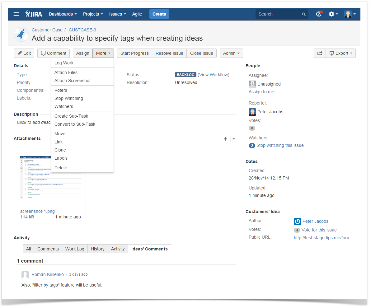 jira cloud issue 