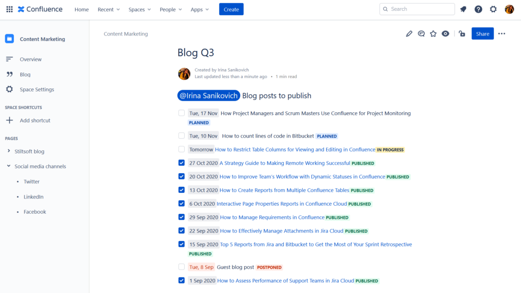 Cofluence Task Overview of To-Do Management Tools for Teams - Stiltsoft