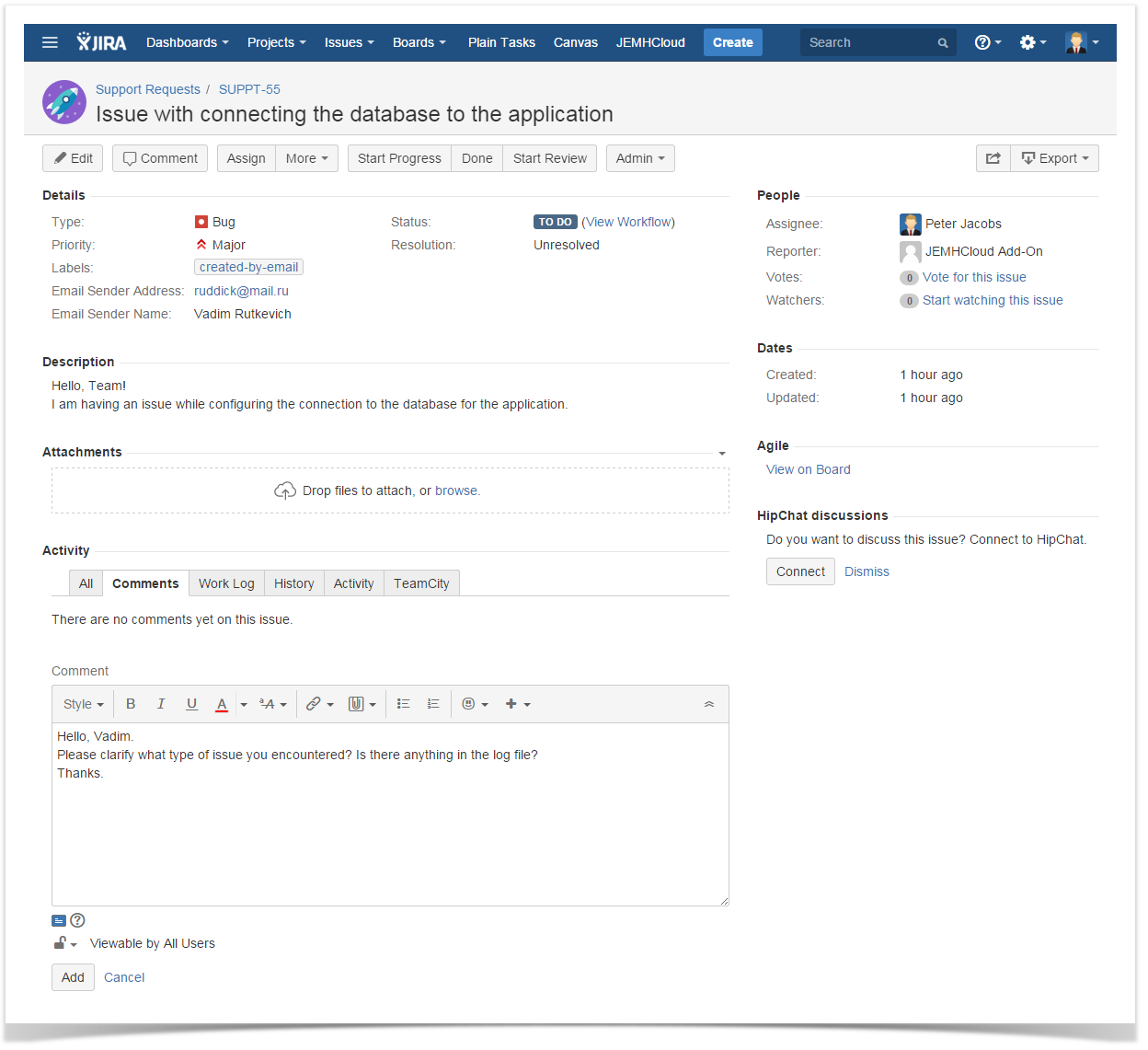 Enterprise Mail Handler for JIRA Cloud