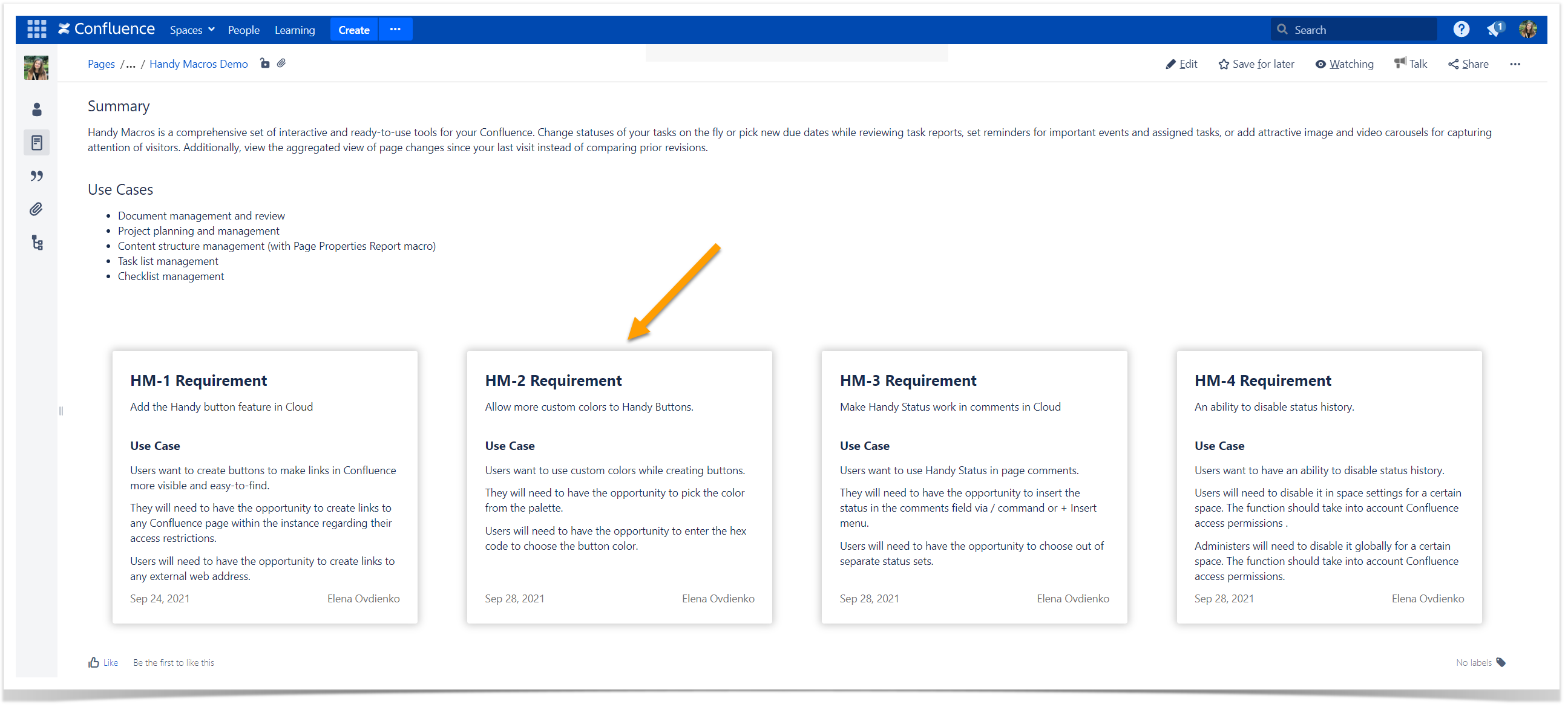 page preview in Confluence