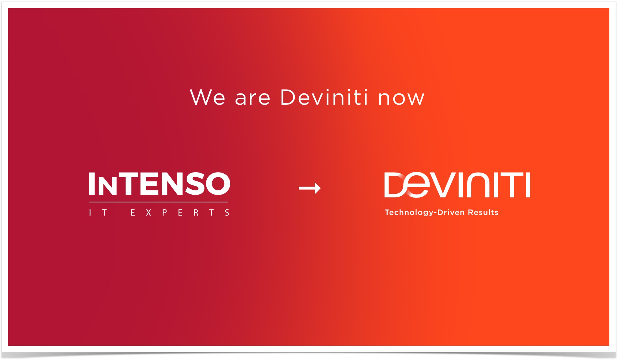 InTENSO turned into Deviniti