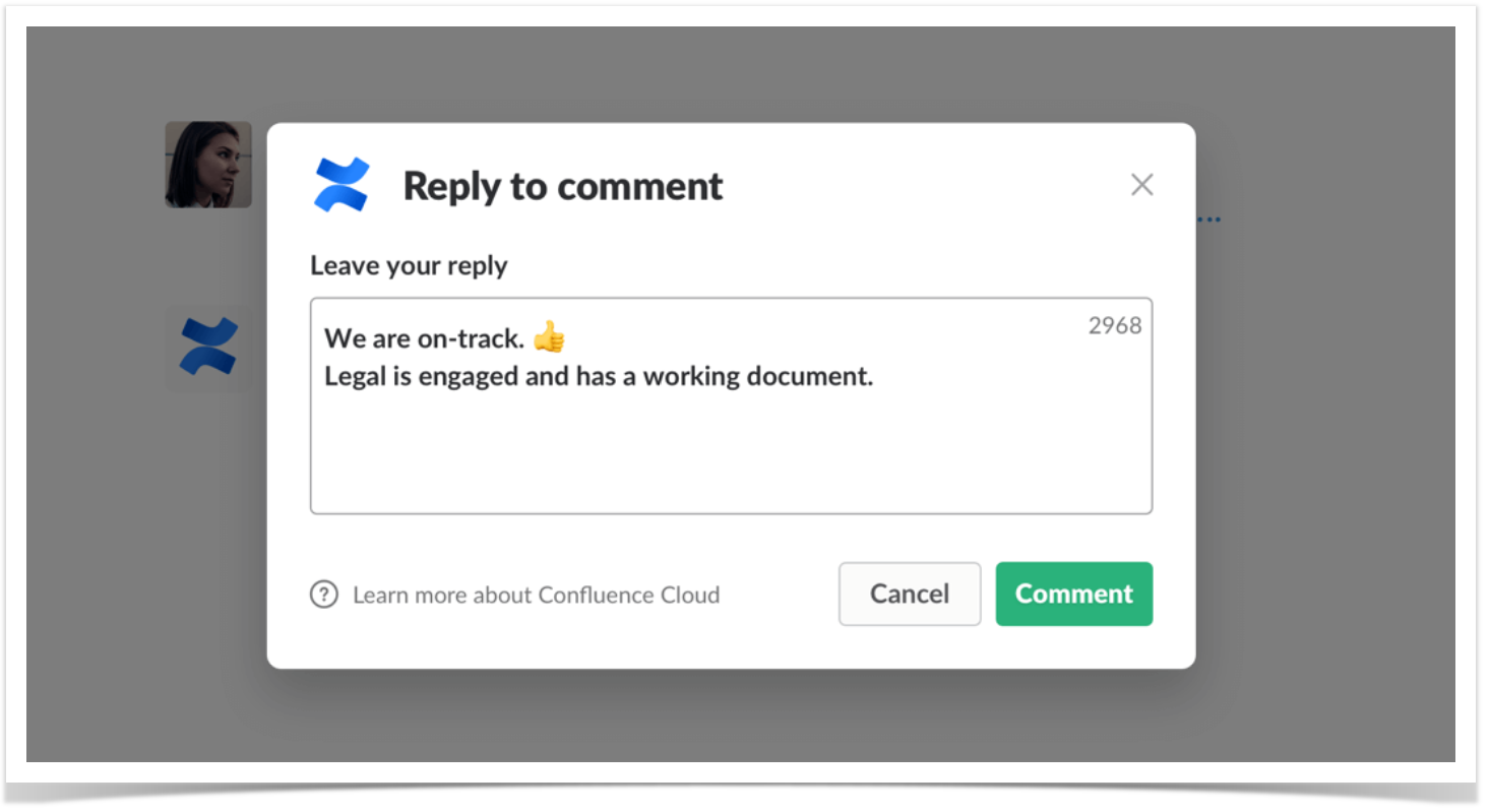 confluence cloud for slack