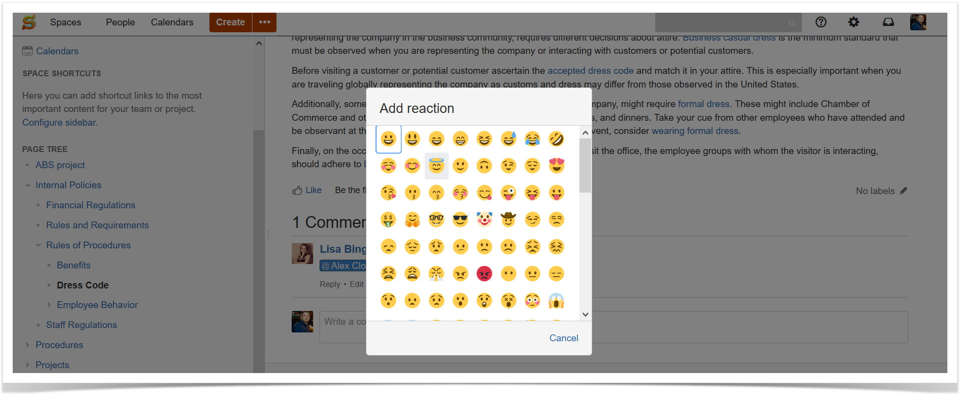 emojis in Confluence