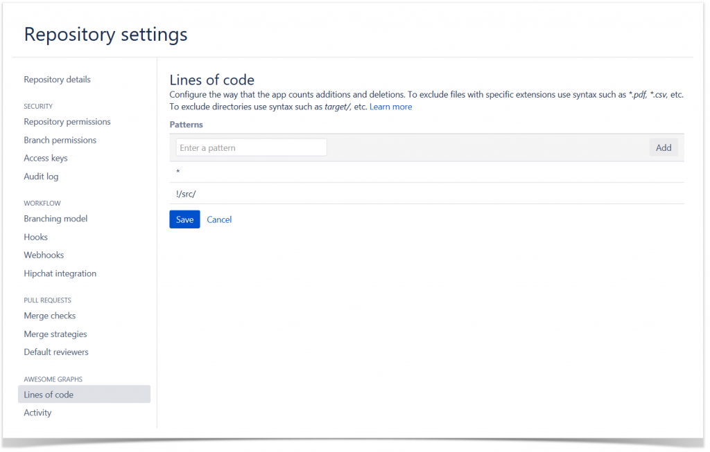 Awesome Graphs For Bitbucket: Exclude Files From Lines Of Code ...