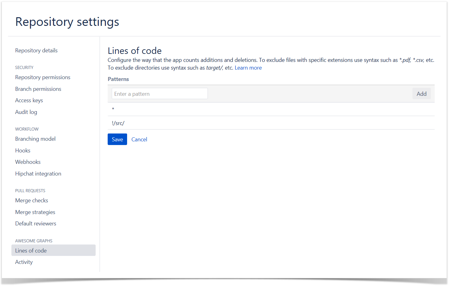 bitbucket repository settings