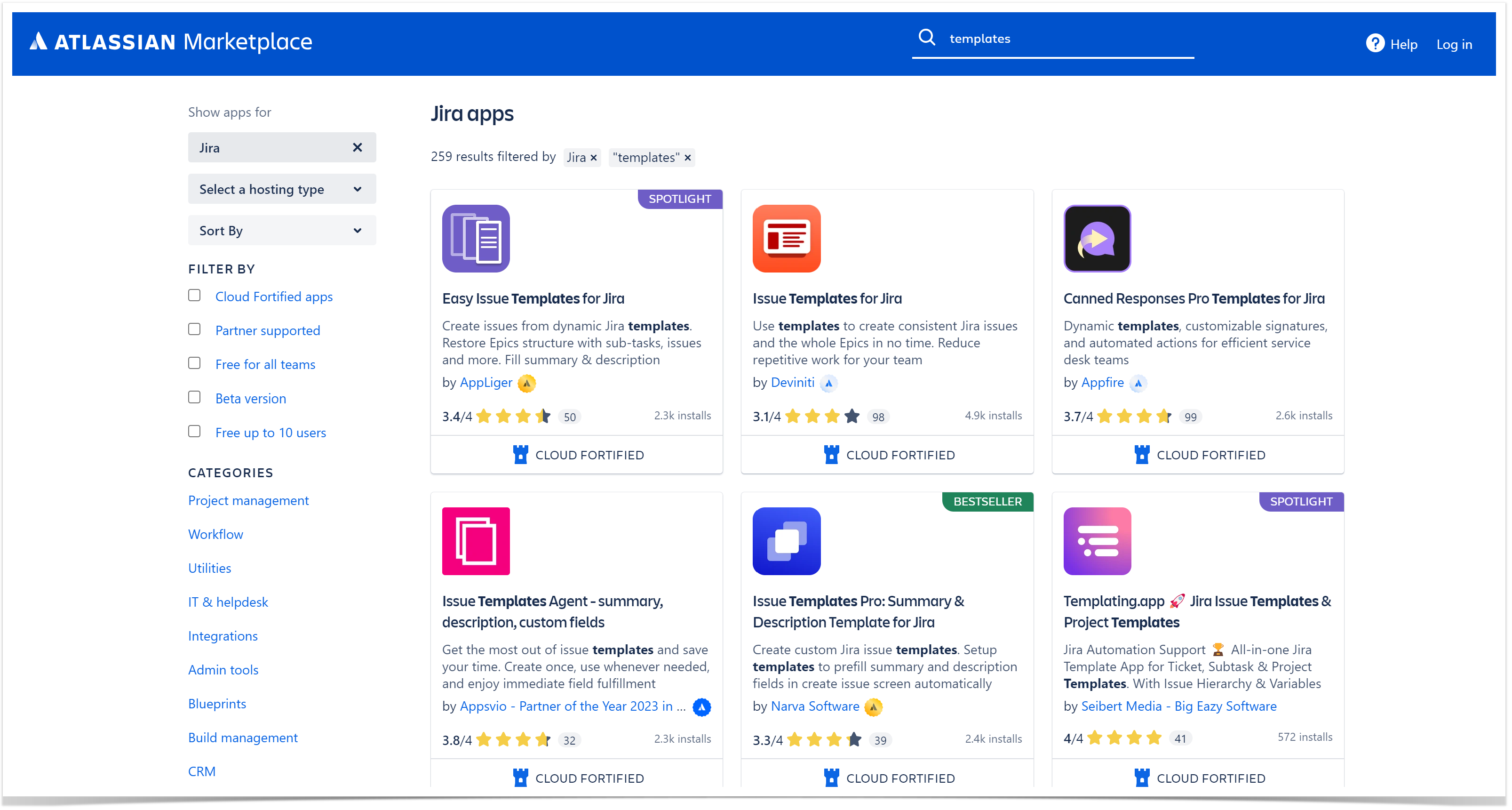 Apps of the Atlassian Marketplace