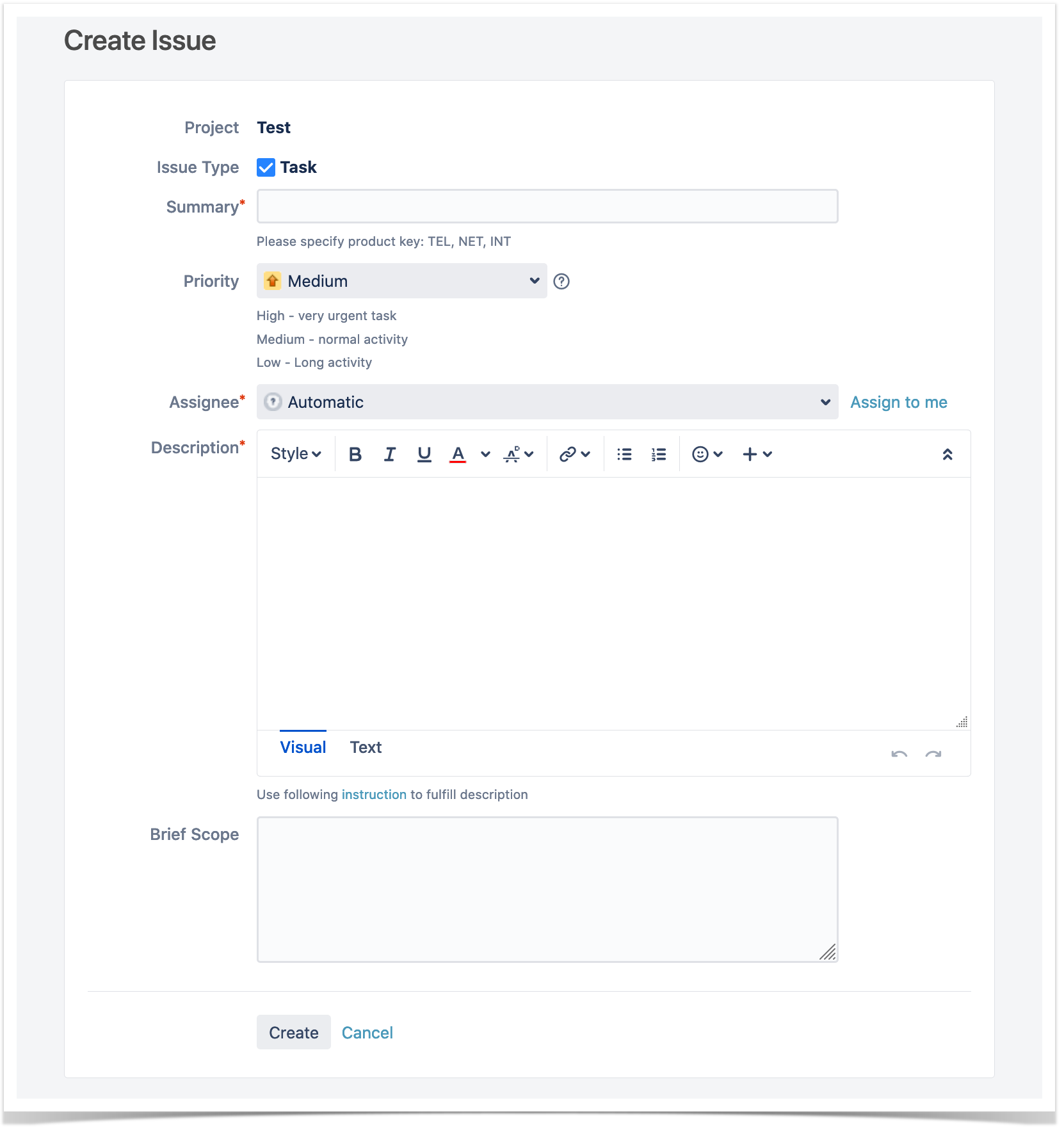 Jira Template