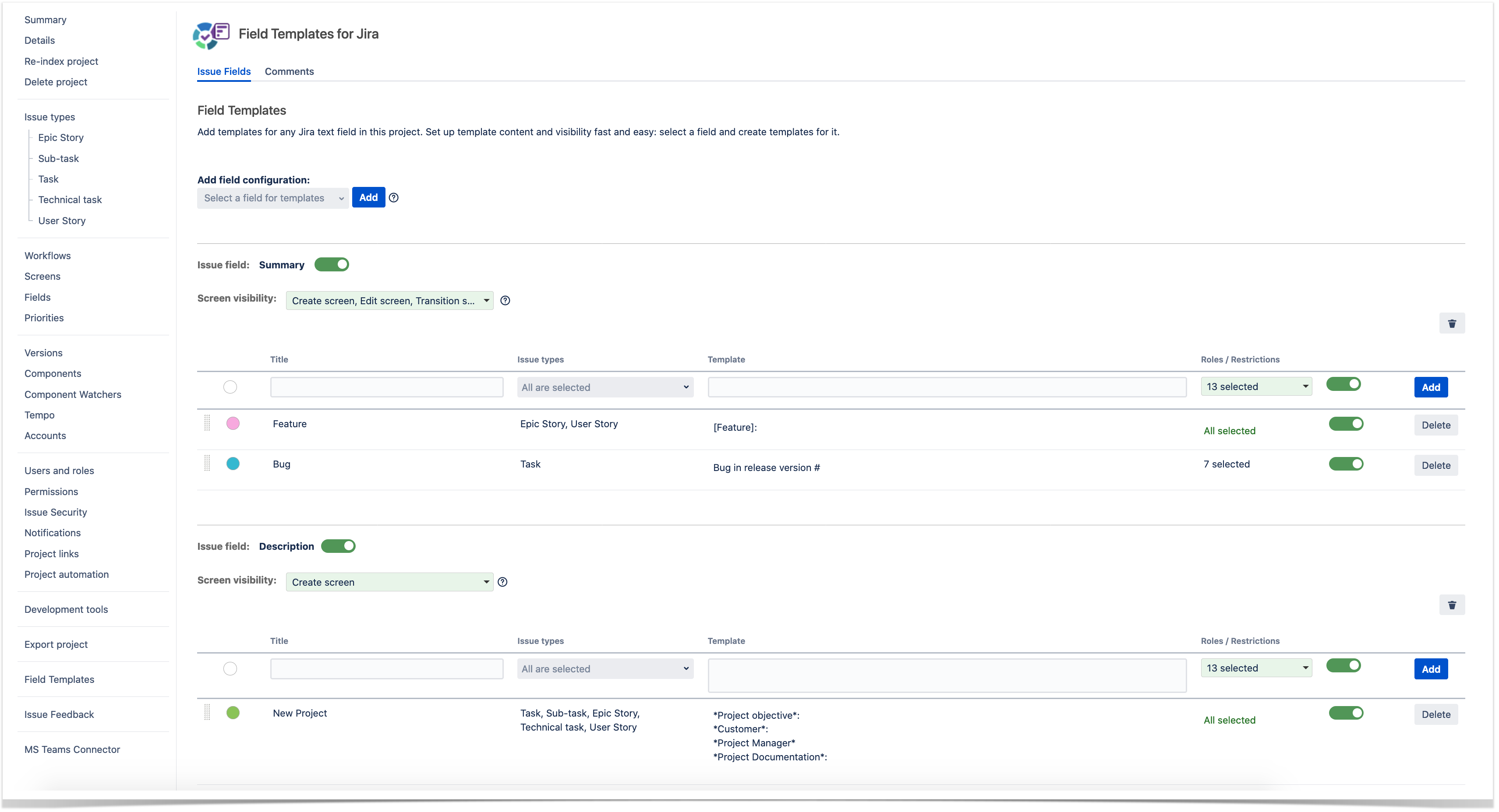 Issue Templates For Jira