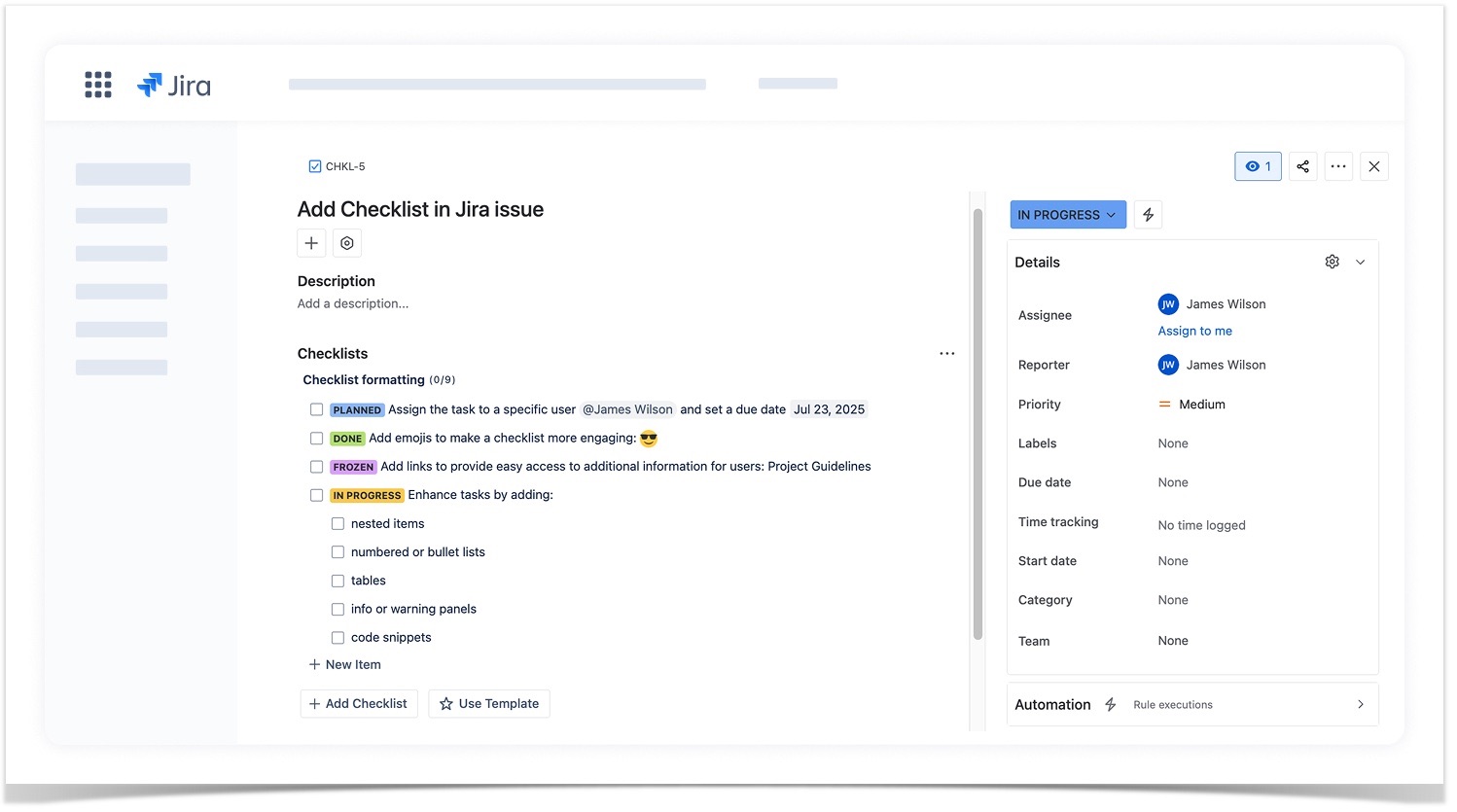 Checklist for Jira Cloud | Smart ToDo Lists for Jira task management