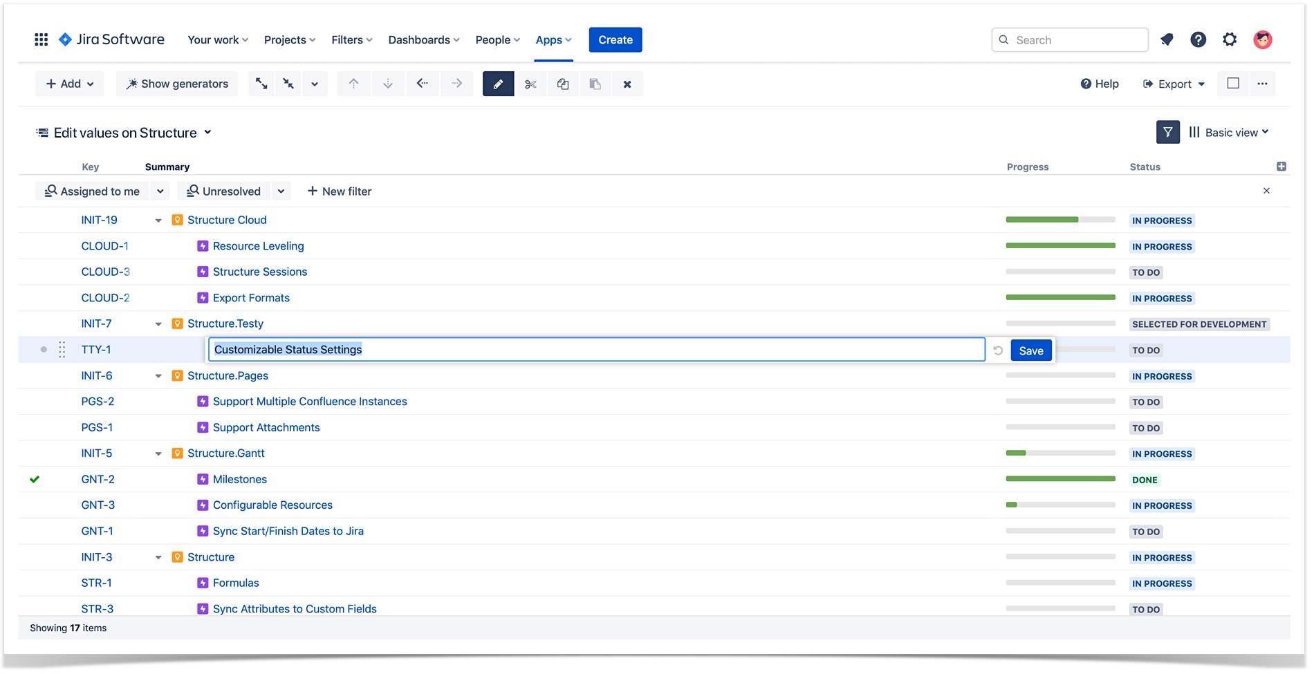 Structure by Tempo - Jira Portfolio Management PPM