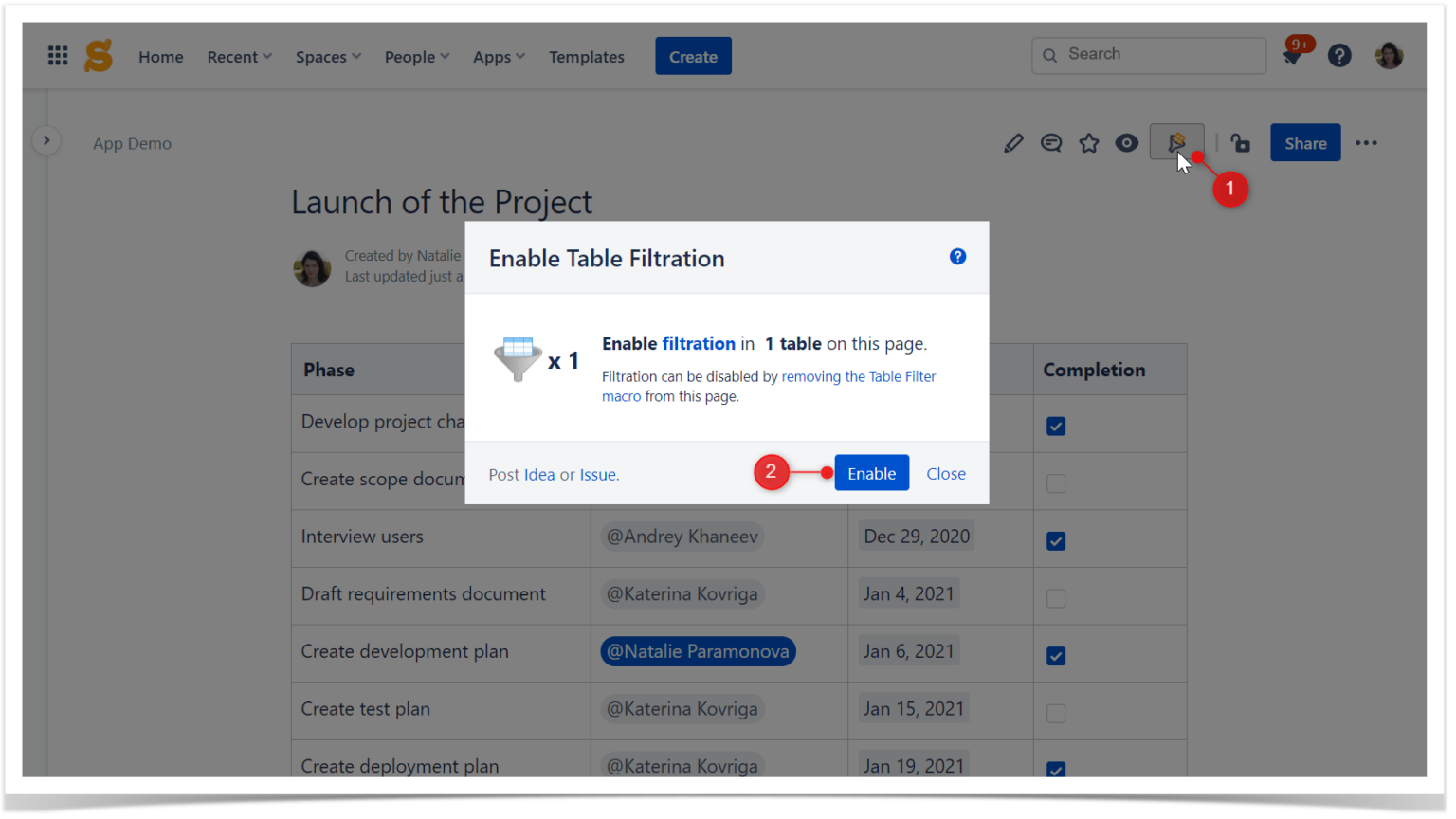 TwoMinute HowTo Filtering Tables in Confluence Cloud Stiltsoft