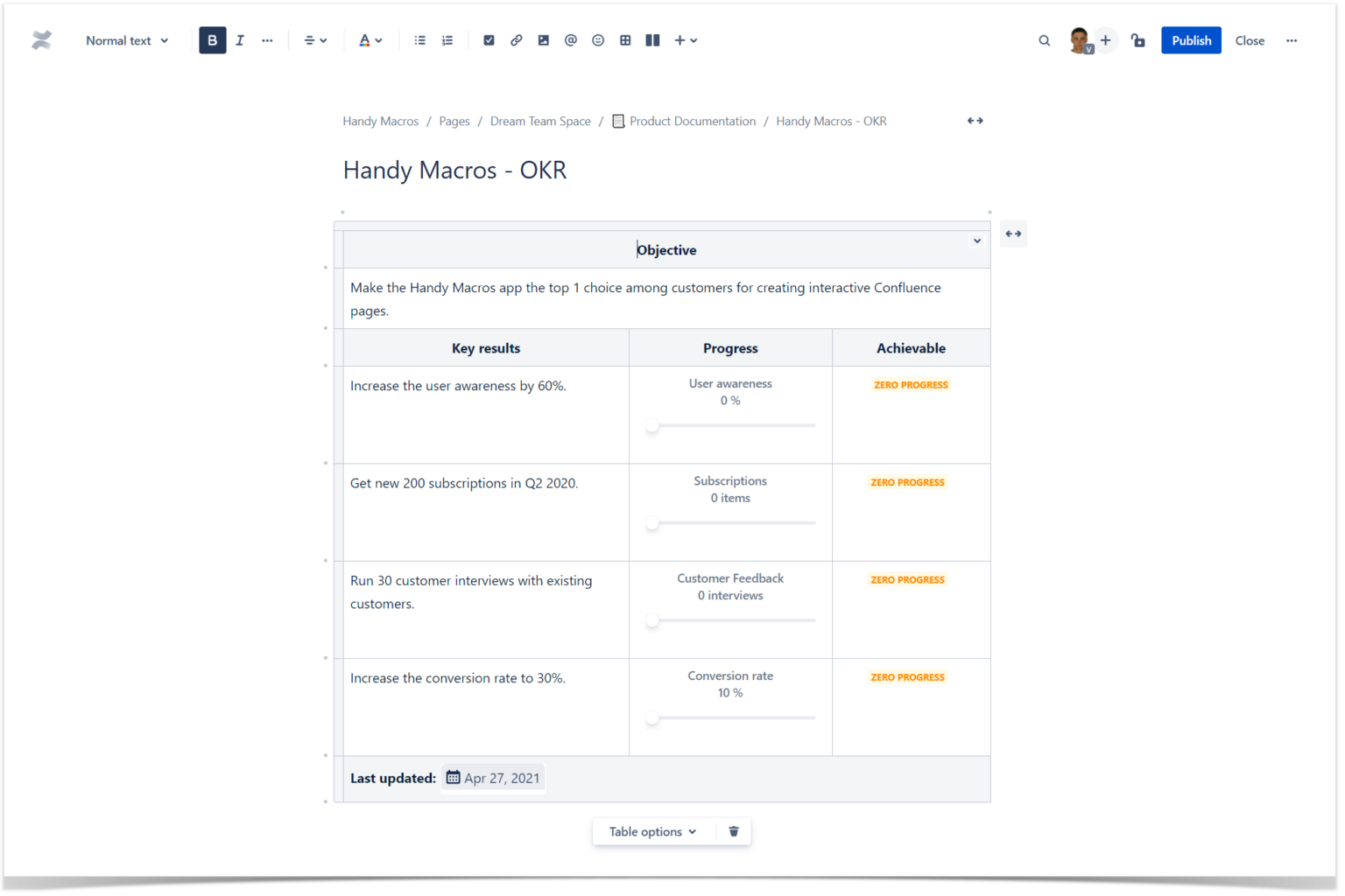 Confluence Tips and Tricks: Using Interactive Sliders