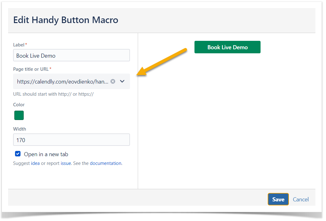 Handy Button to create clickable links in Confluence