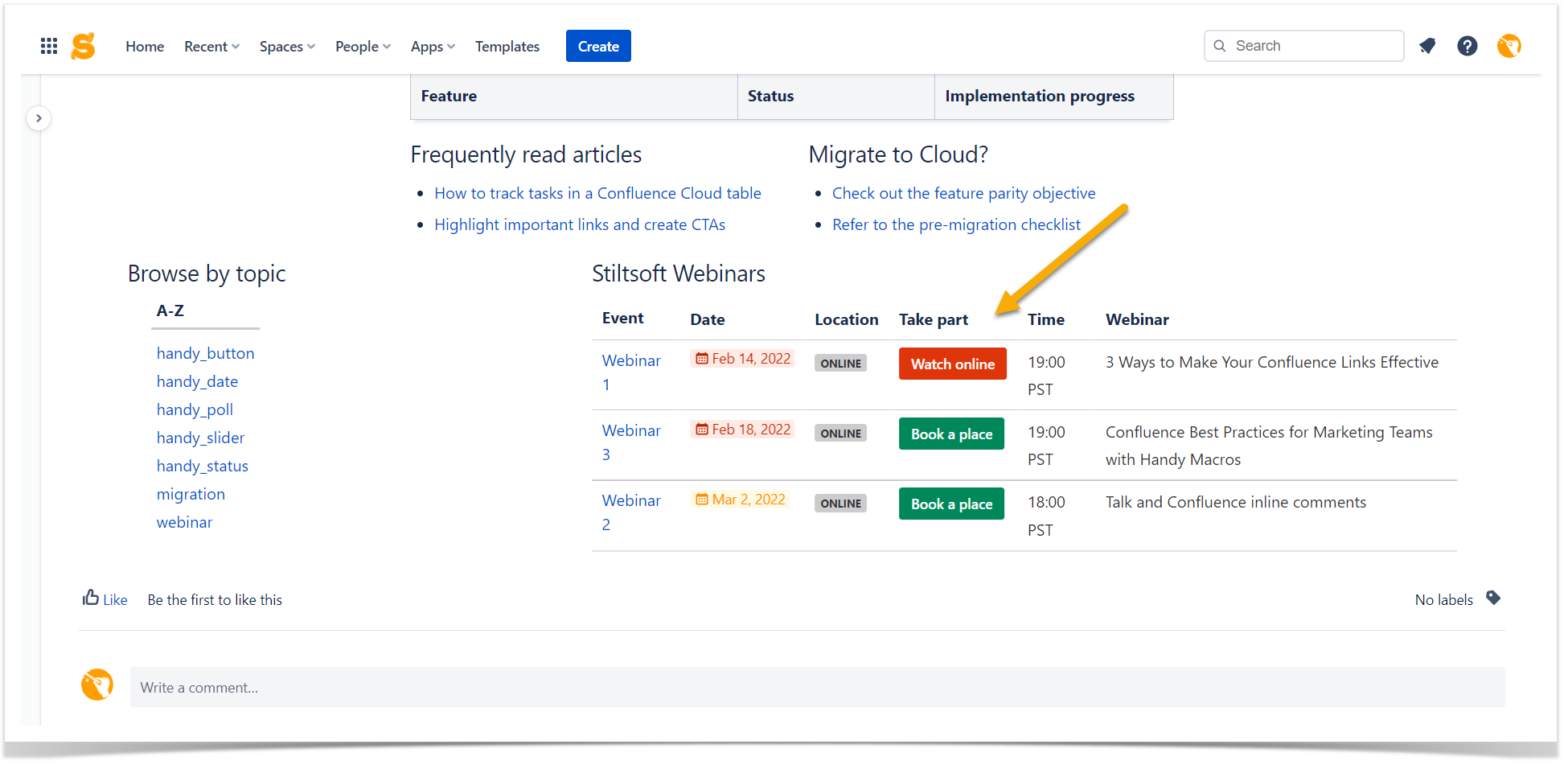 links on Confluence pages in Page Properties Report