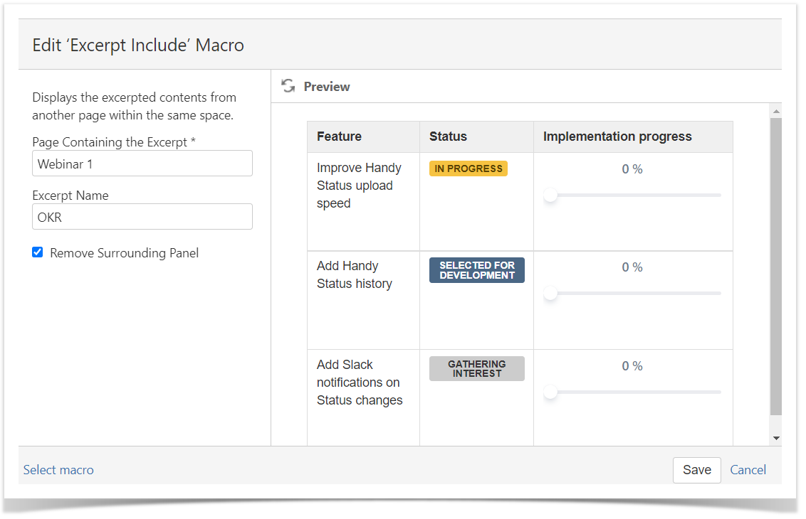 Use Excerpt Include to reuse information in Confluence