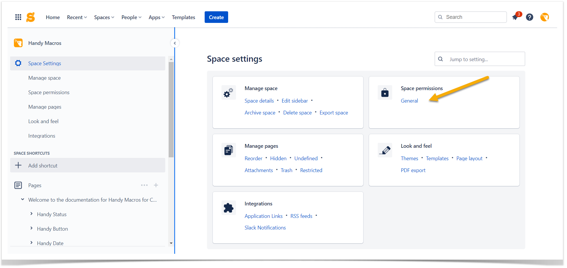 space access restrictions in Confluence