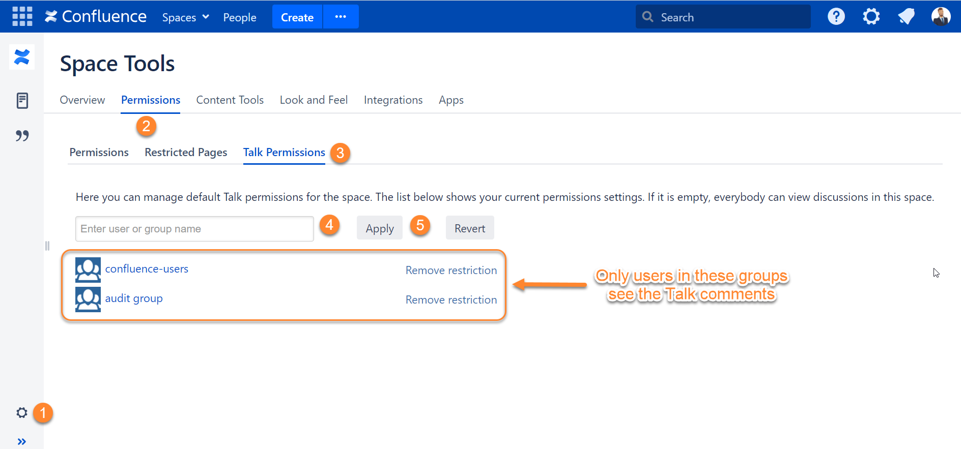 restrict comments in Confluence