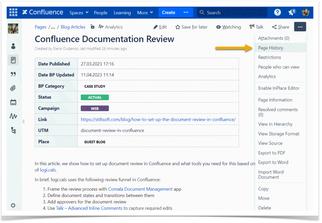 4 Ways to Review Pages in Confluence Stiltsoft