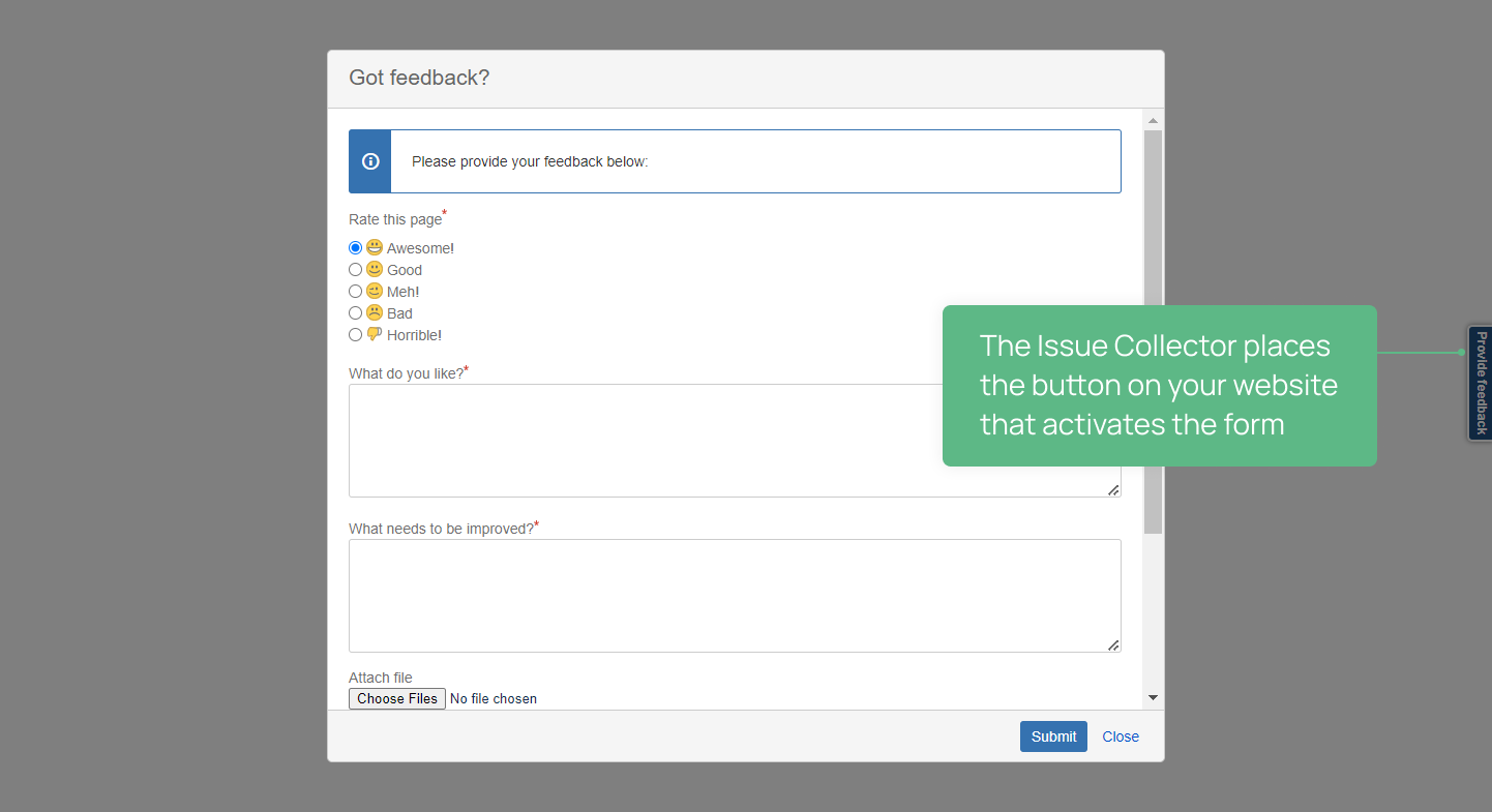 Jira Issue Collector for gathering feedback