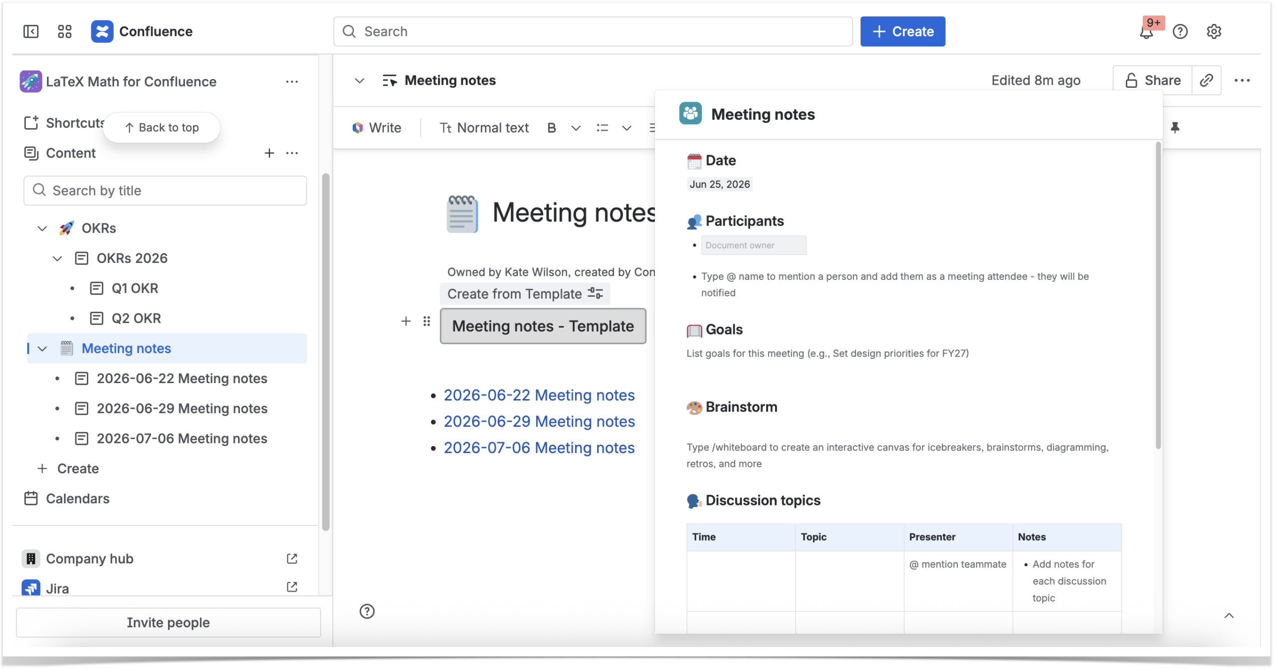 10 Confluence Best Practices Your Users Should Know 8 page templates in Confluence Cloud