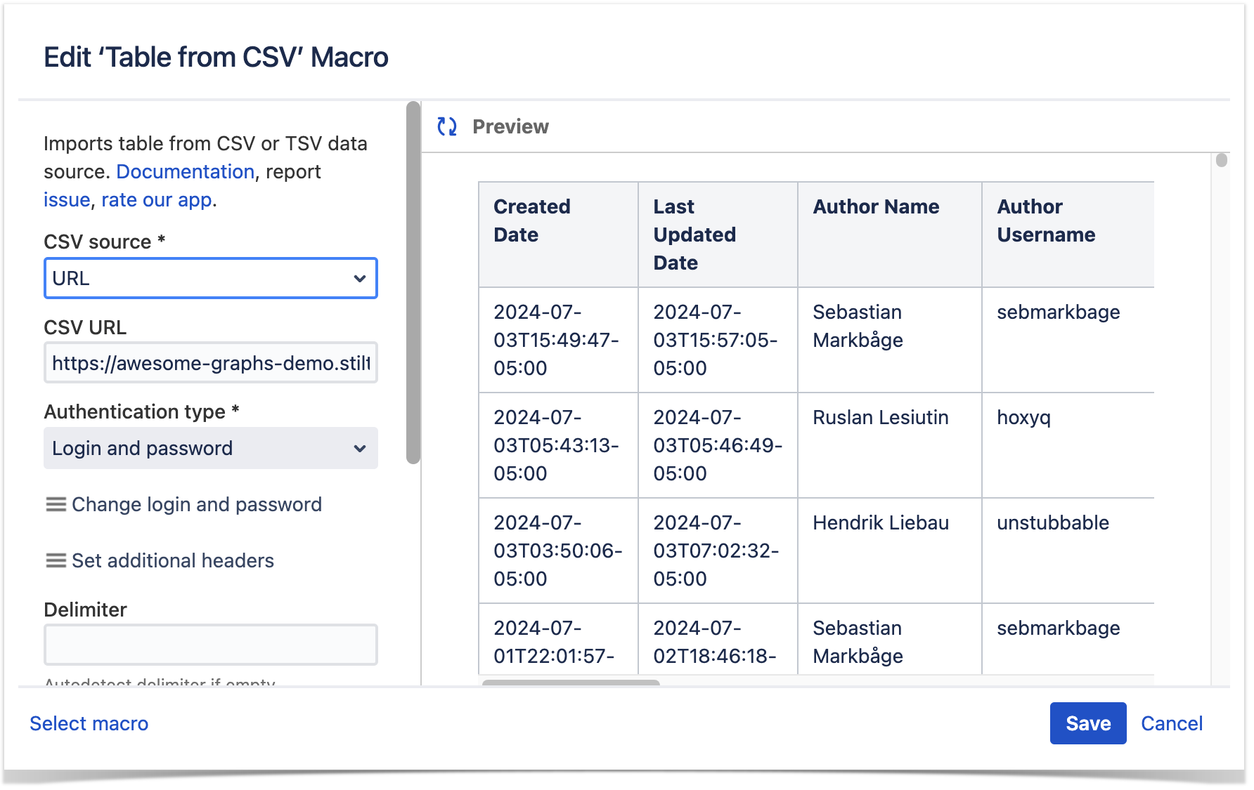 export pull request data from Bitbucket into Confluence