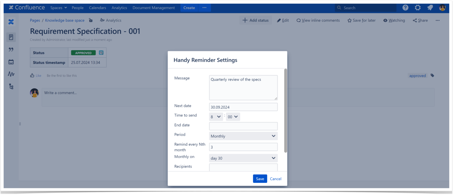 Confluence Approval Workflow with Label Automation