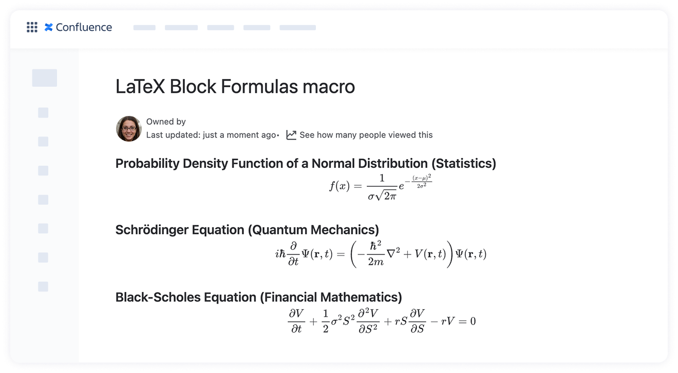 latex for confluence macro