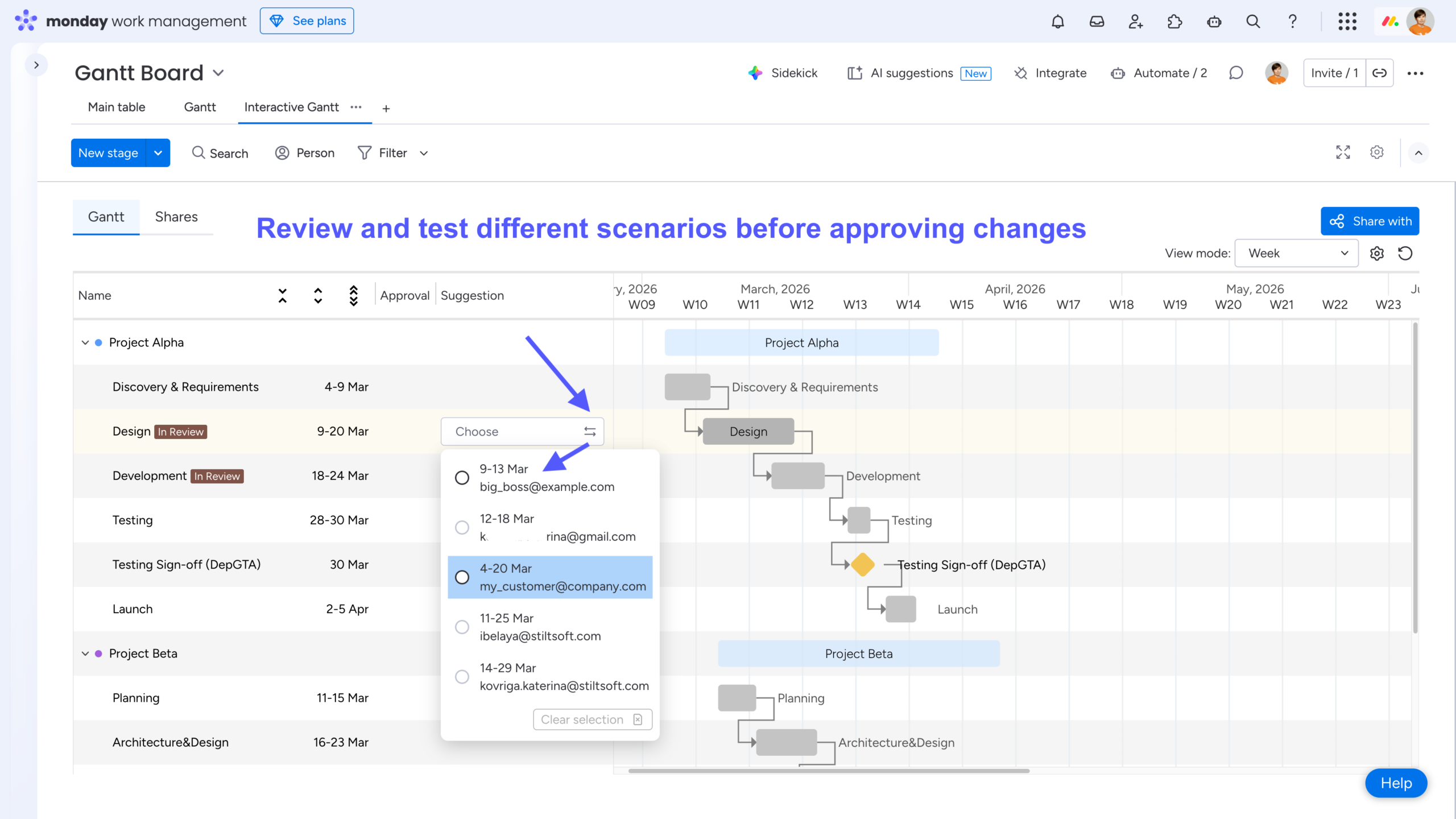 5 Tips to Become a Gantt Chart Expert Using monday.com 15 Interactive Gantt Timeline for monday.com: testing (applying) different user suggestions for the timeline (Gantt chart)