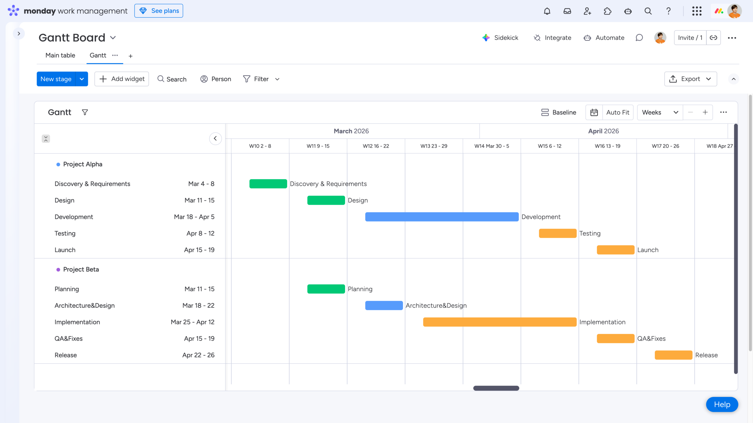 5 Tips to Become a Gantt Chart Expert Using monday.com 3 Gantt chart added as a Board View in monday.com