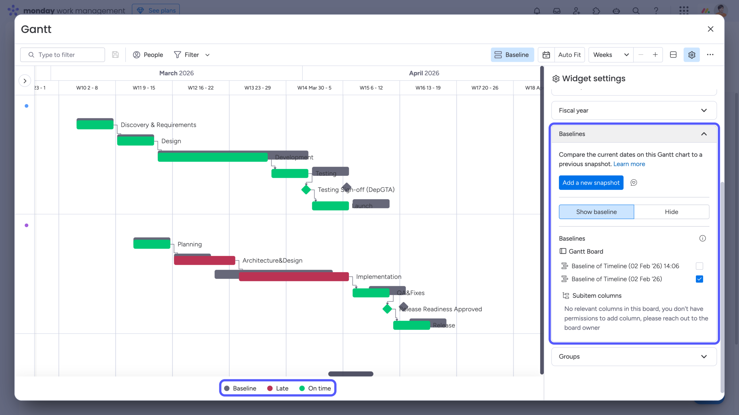 5 Tips to Become a Gantt Chart Expert Using monday.com 9 Show (Add) Baseline on Gantt chart in monday.com