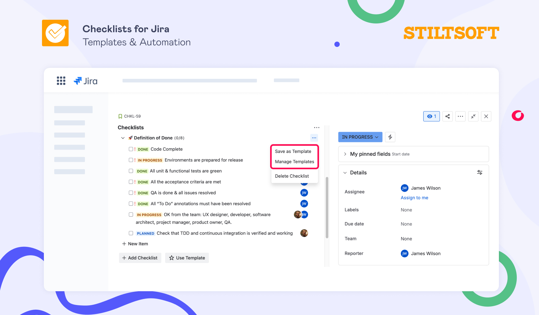 How to Automatically Add Checklists to Jira Tasks: Step-by-step Guide 5 How to create a Jira checklist template with the Checklists for Jira (Templates & Automation) app