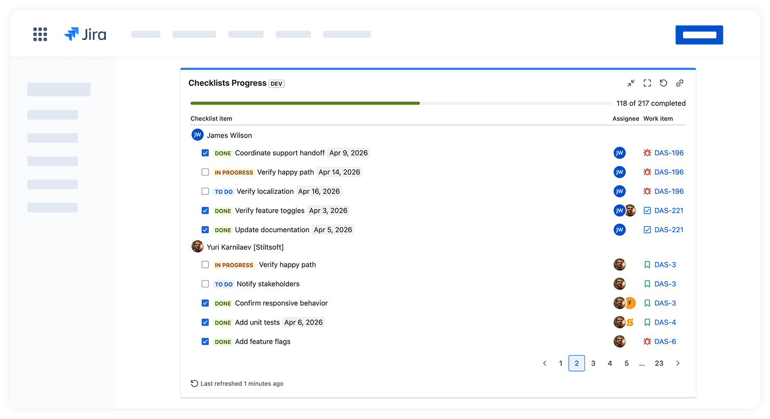 Checklists for Jira: Track Checklist Progress in Jira Dashboards