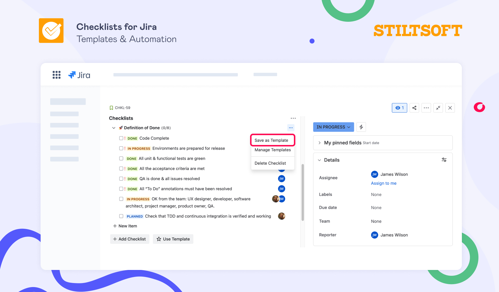 Three Ways to Create Jira Checklist Templates 4 How to save a checklist as a template in Jira with the help of the Jira checklists app