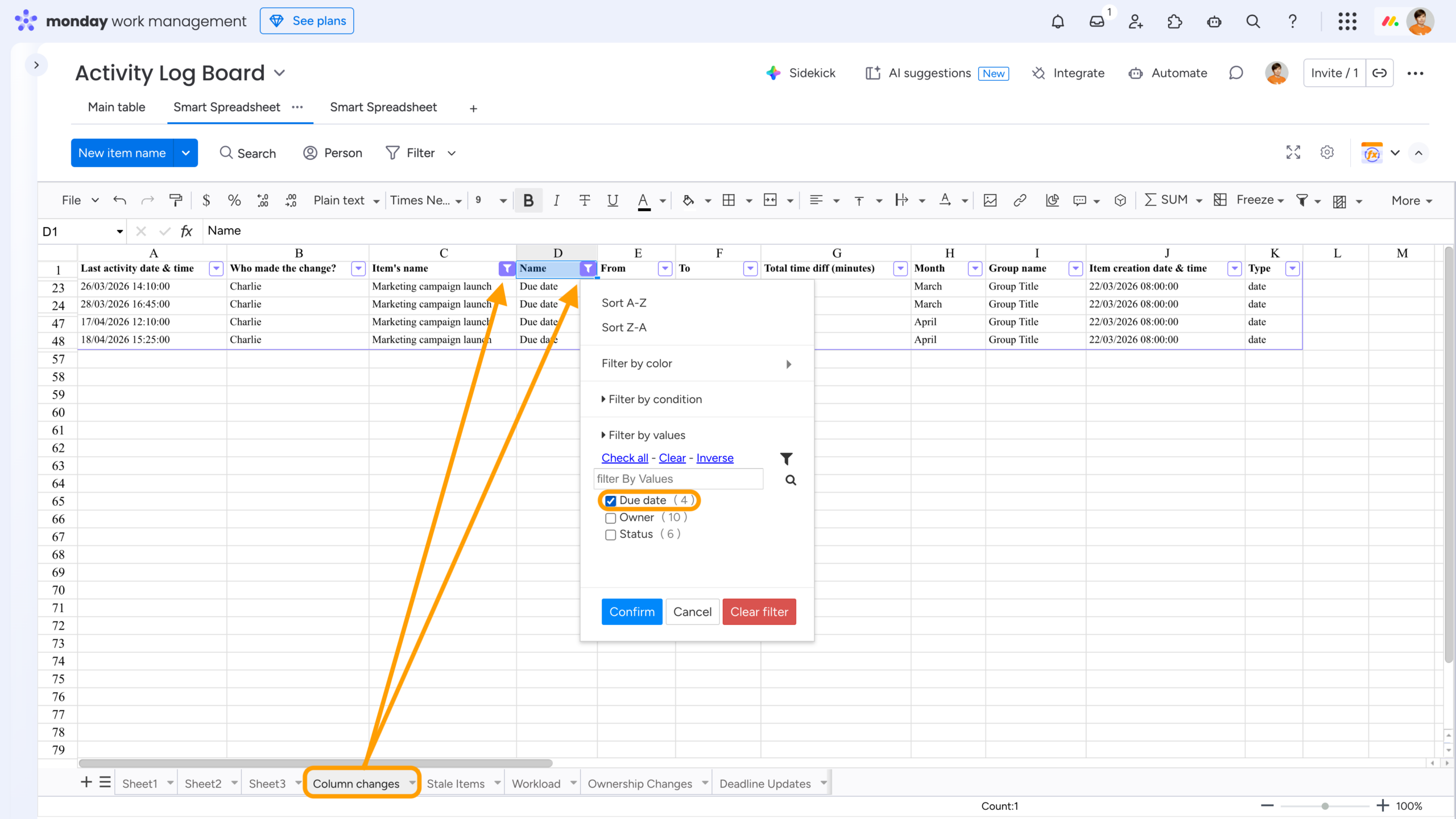 Two-Minute How-to: Auditing Team Workflows in monday.com Using the Activity Log 9 Filter, sort, format Excel data in monday.com