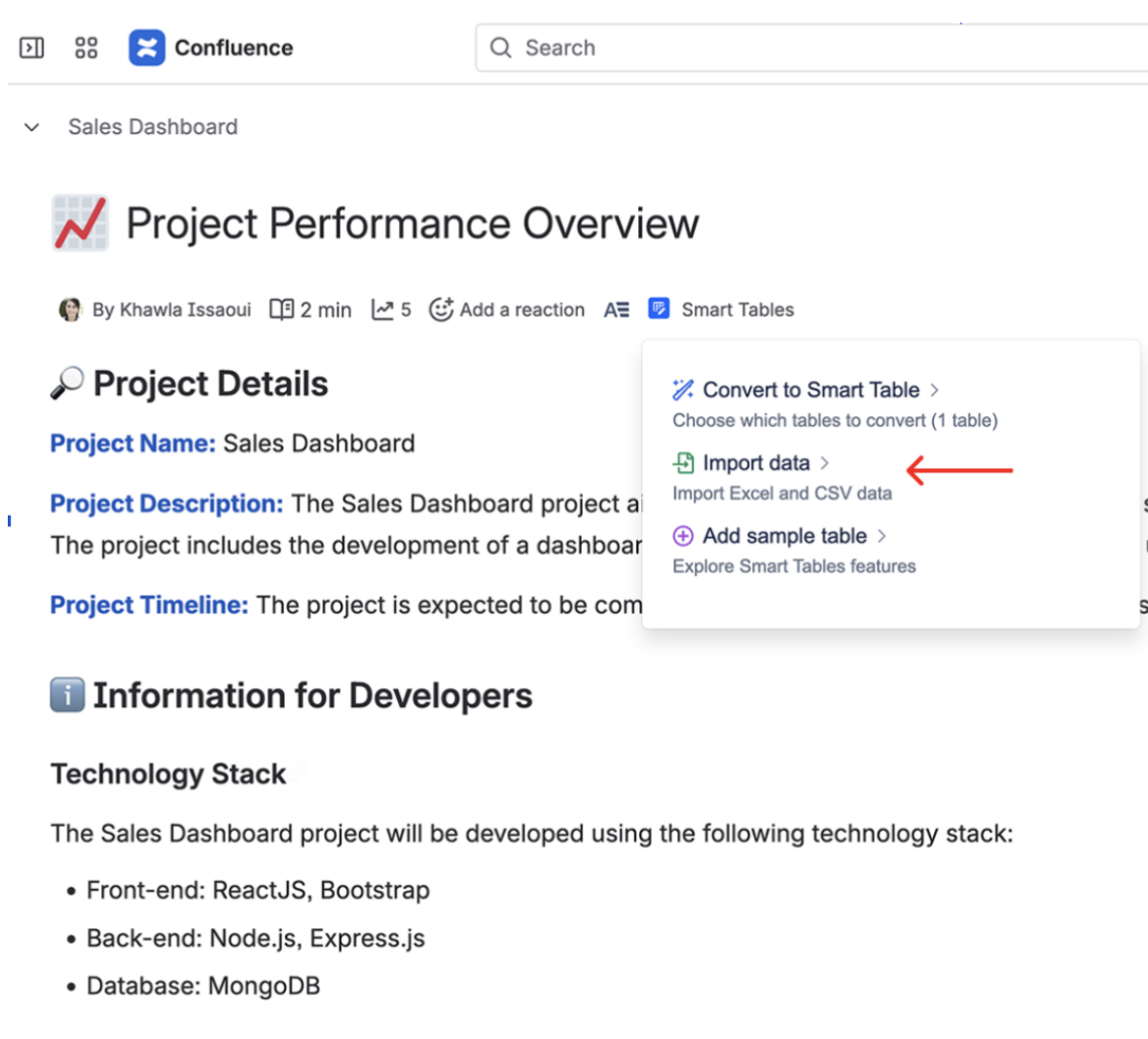 Best Ways to Import CSV & JSON Data into Confluence Cloud 22 CSV Import - Smart Table for Confluence