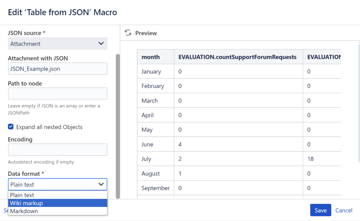 Best Ways to Import CSV & JSON Data into Confluence Cloud 16 Table from JSON - Table Filter, Charts & Spreadsheets for Confluence