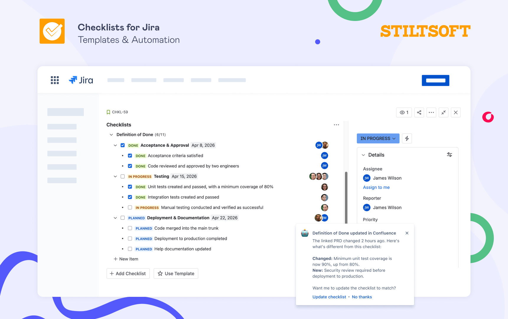 AI Checklists for Jira: Auto-Generate Acceptance Criteria, DoD & DoR from Confluence 6 Keep the checklist in Jira up to date when requirements change with AI Checklists for Jira