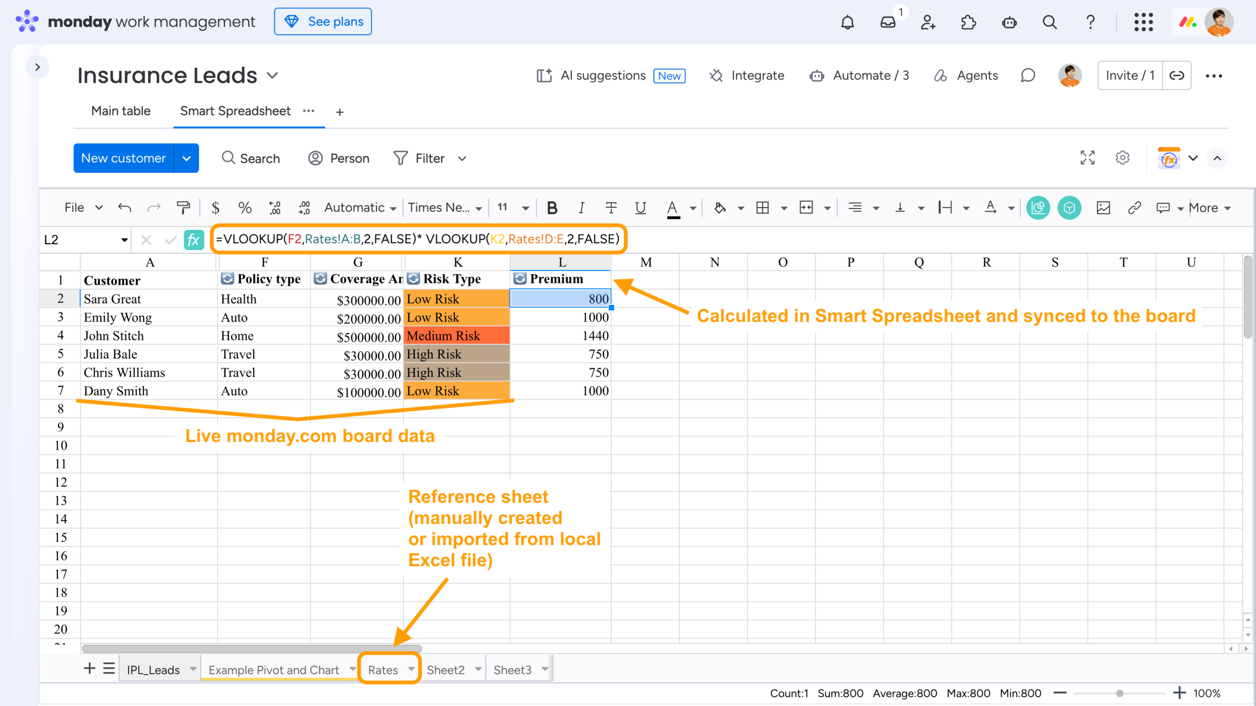 Two-Minute How-to: Managing Insurance Workflows in monday.com 11 Smart Spreadsheet Insurance Premium Calculation in monday.com
