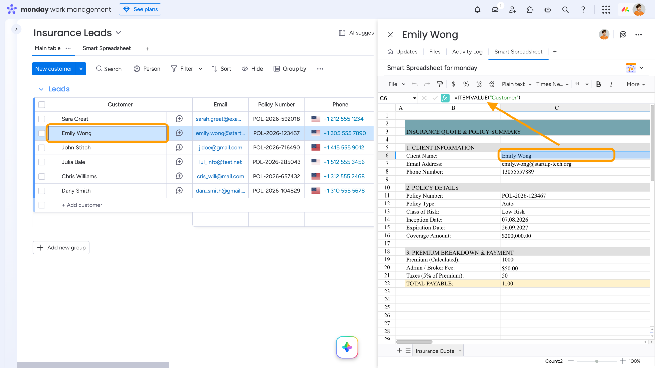 Two-Minute How-to: Managing Insurance Workflows in monday.com 12 Automated Insurance Quote Generation from Live Board Data in monday.com