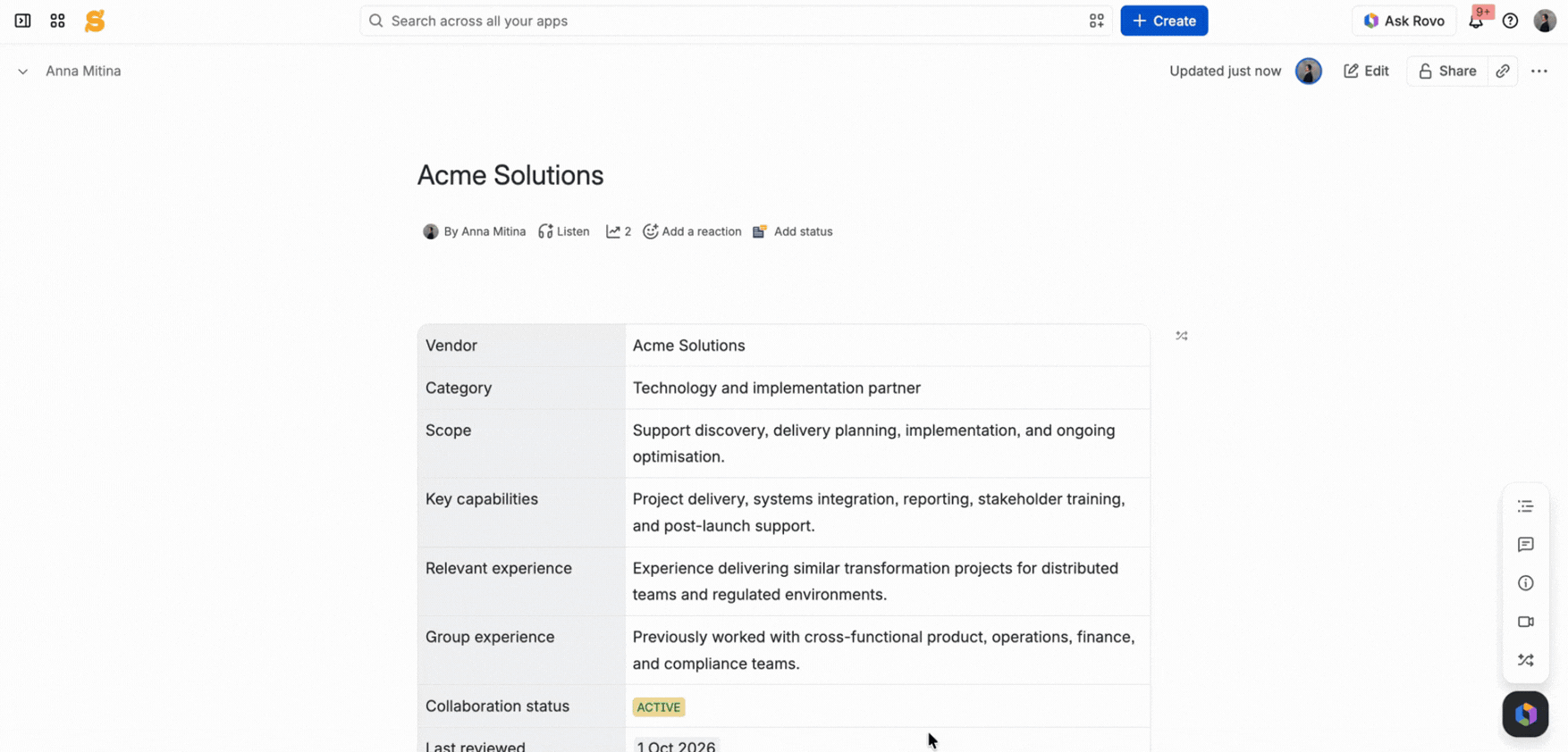 From Page Properties Report to an Interactive Confluence Register 7 Gif showing how to use content properties and content properties report macros (formerly page properties and page properties report macros)